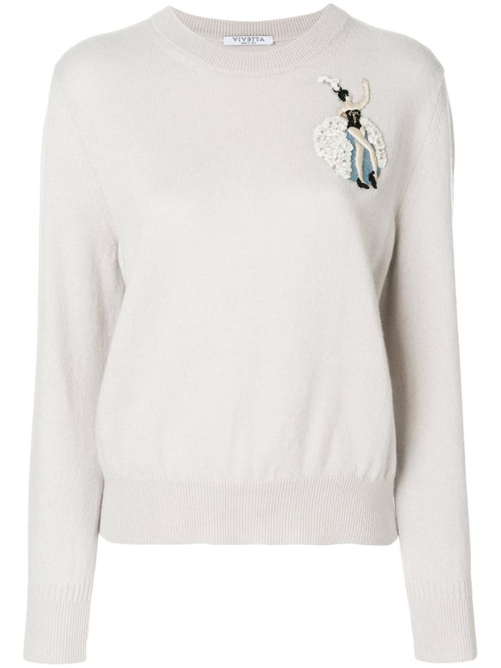 Vivetta Dancer Patch Sweater - Nude & Neutrals