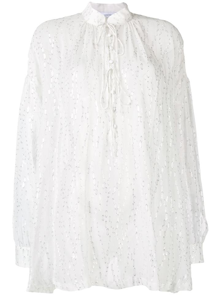 Iro Lamé Detail Blouse - White