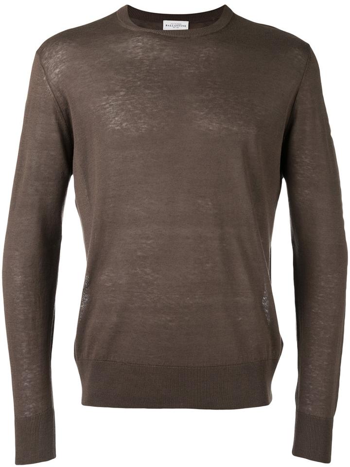 Ballantyne Maglia Pullover, Men's, Size: 46, Brown, Silk/linen/flax