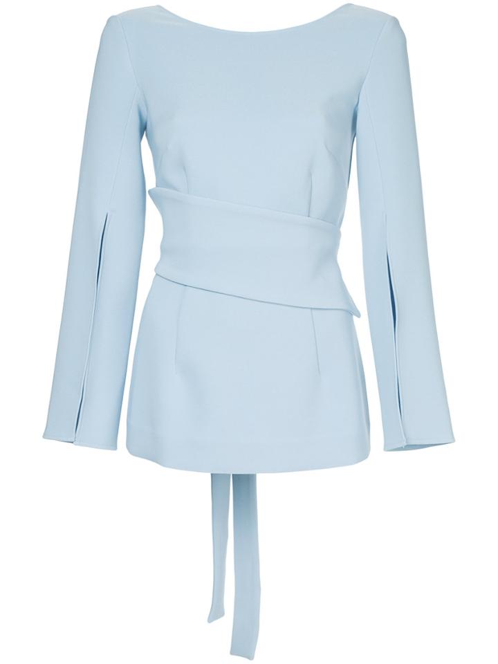 P.a.r.o.s.h. Fitted Open-sleeve Blouse - Blue