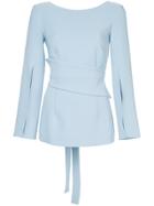 P.a.r.o.s.h. Fitted Open-sleeve Blouse - Blue
