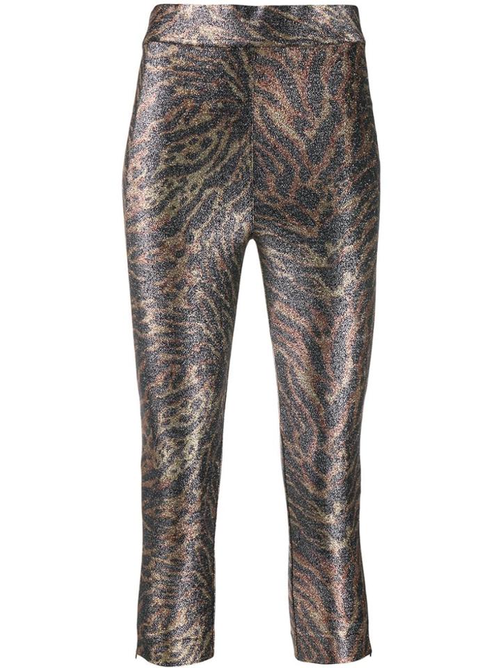 Ganni Animal Print Leggings - Black