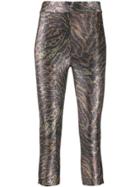 Ganni Animal Print Leggings - Black