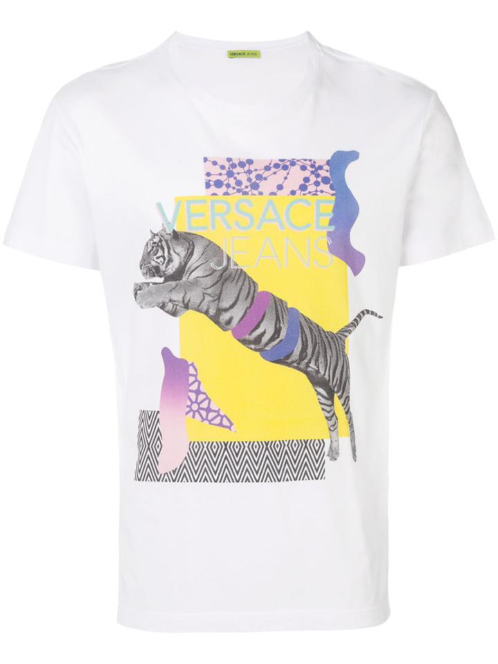 Versace Jeans - Printed T-shirt - Men - Cotton - Xl, White, Cotton