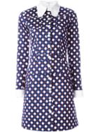 Carven Shamrock Print Shirt Dress