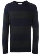 Ymc Striped Crew Neck Sweater, Men's, Size: Small, Blue, Polyamide/alpaca
