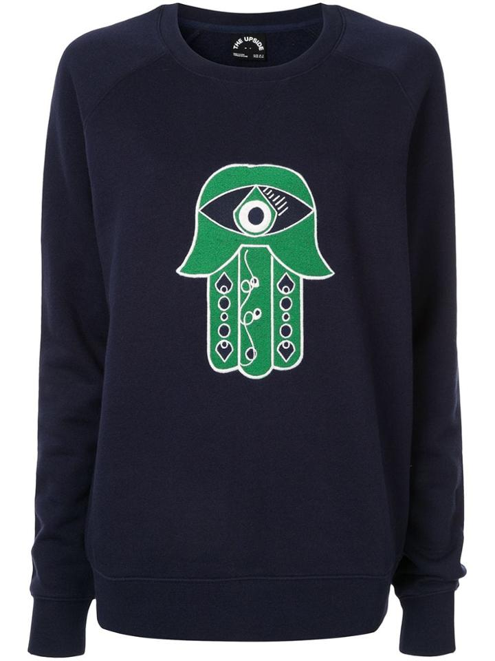 The Upside Hamsa Hand Sweatshirt - Blue