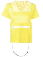 Mm6 Maison Margiela Chain V-neck T-shirt - Yellow