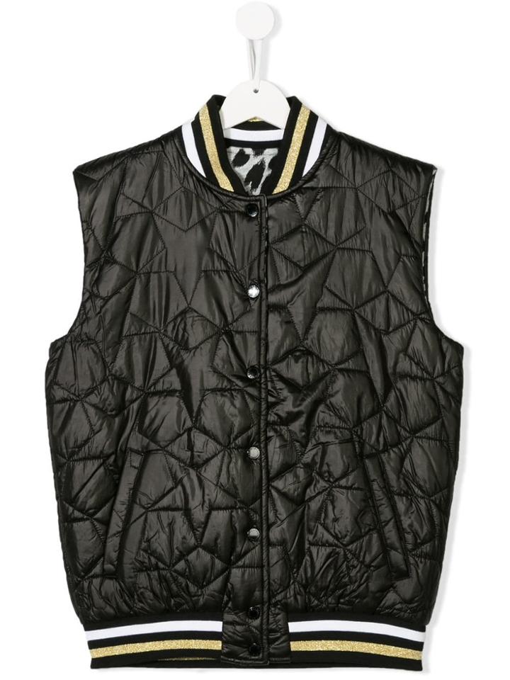 Stella Mccartney Kids Teen Reversible Heart Print Gilet - Black