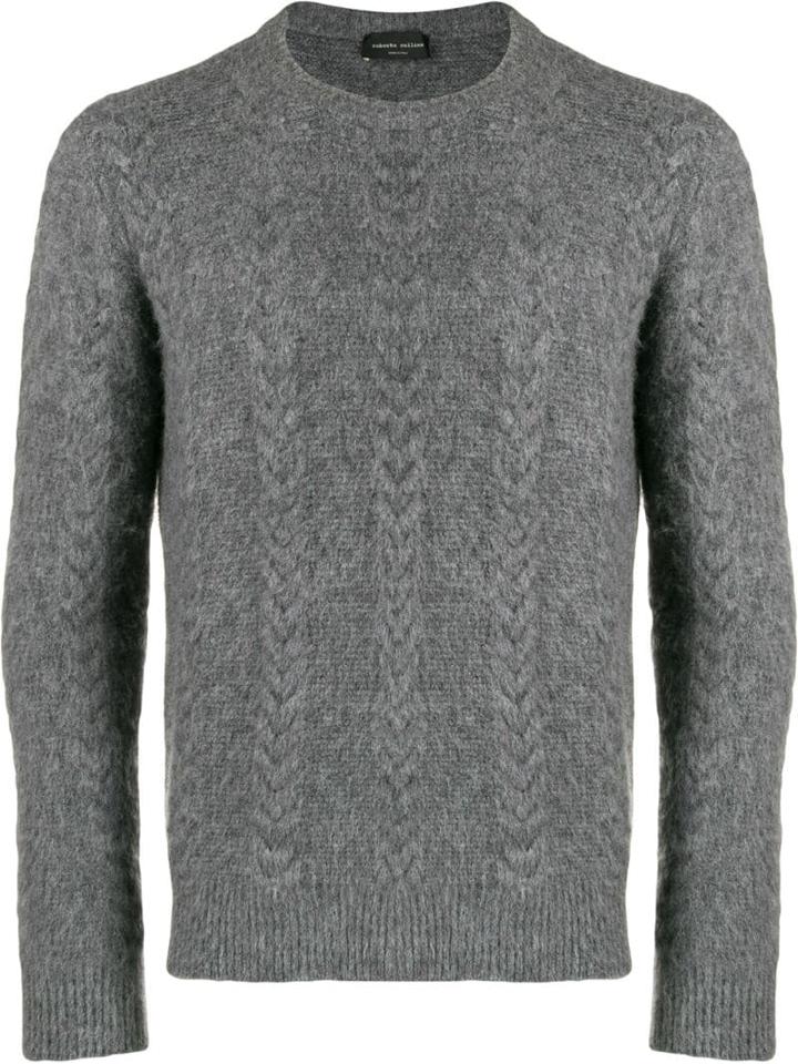Roberto Collina Cable Knit Jumper - Grey