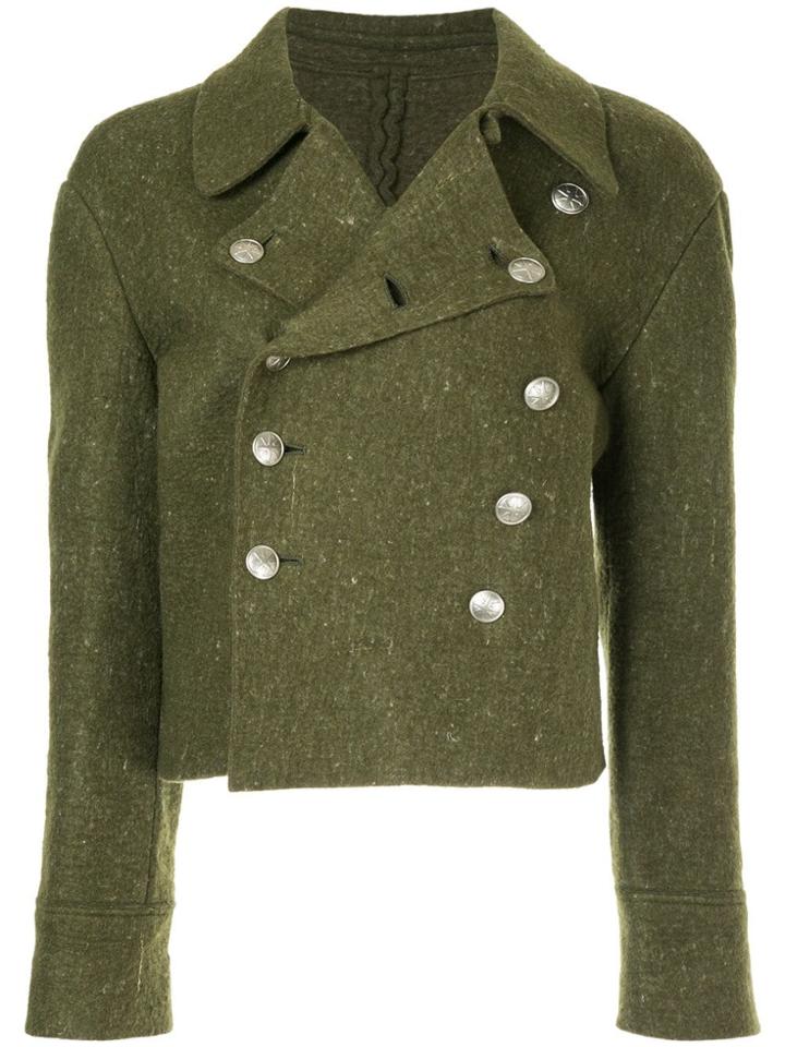 Yohji Yamamoto Pre-owned Double-breasted Boxy Jacket - Green