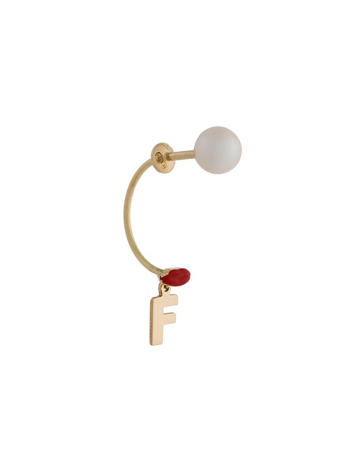 Delfina Delettrez 18kt Gold Lips Piercing Earring - Metallic