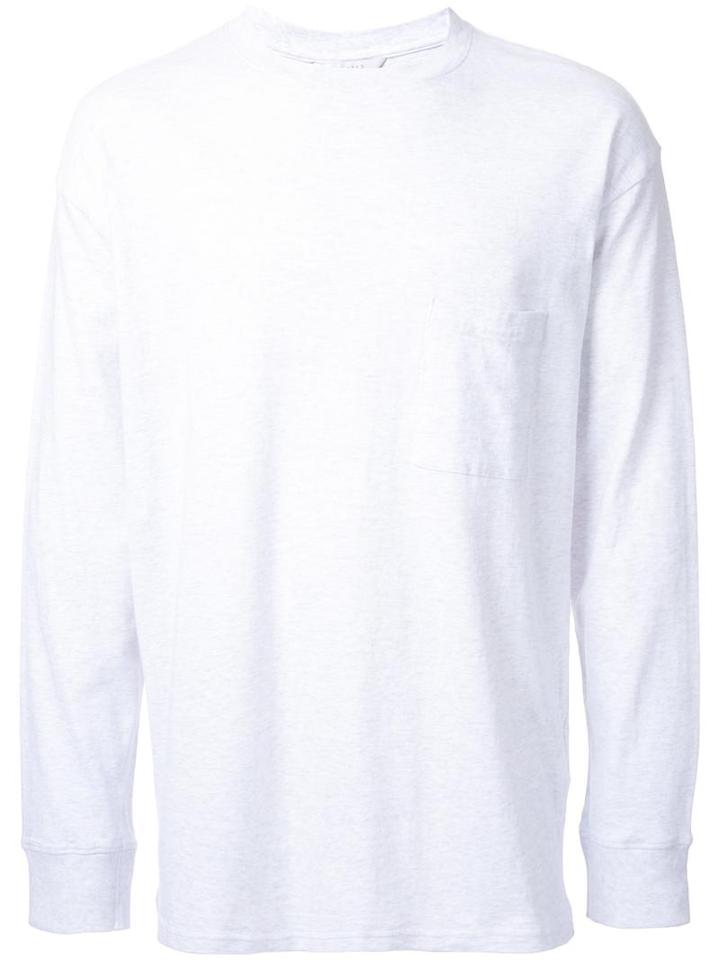 Unused Longsleeved T-shirt, Men's, Size: 1, Grey, Cotton