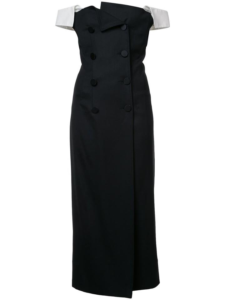 Monse Double-breasted Straight Dress, Women's, Size: 2, Black, Virgin Wool/polyimide/spandex/elastane