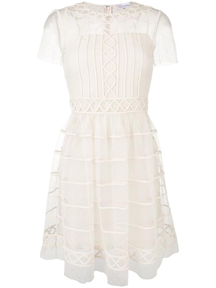 Red Valentino Tiered Tulle Dress - Neutrals