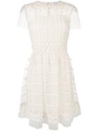 Red Valentino Tiered Tulle Dress - Neutrals