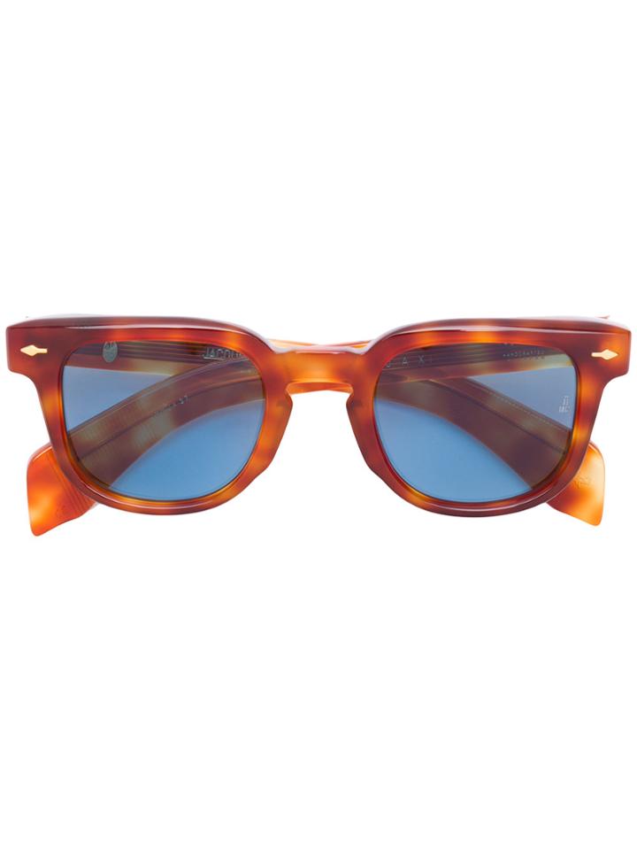 Jacques Marie Mage Jax Square Frame Sunglasses - Brown