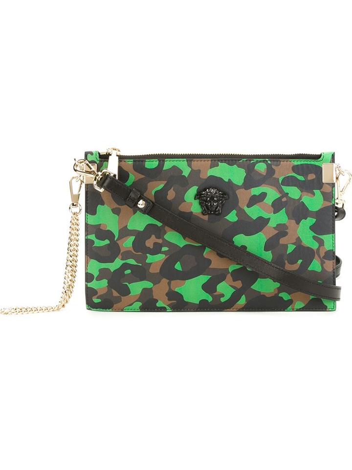 Versace Medusa Crossbody Bag, Women's, Black, Nappa Leather