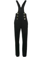 Chloé Dungaree Jumpsuit, Women's, Size: 36, Black, Virgin Wool/cotton