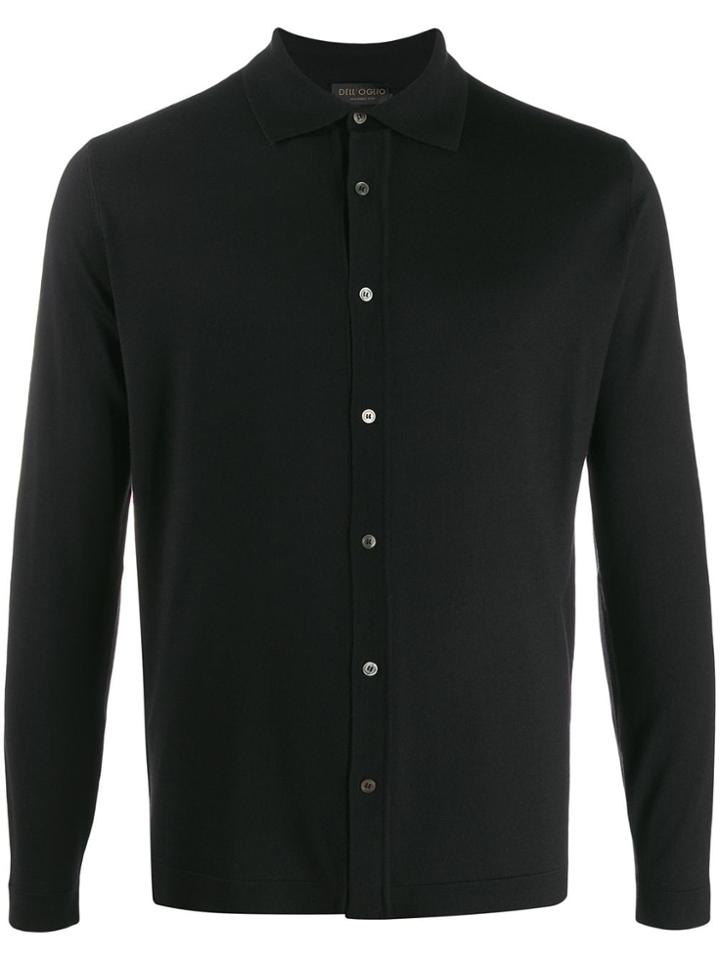 Dell'oglio Knitted Collared Cardigan - Black