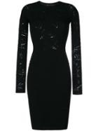 Versace - Baroque Crepe Knit Dress - Women - Polyester/viscose - 40, Black, Polyester/viscose