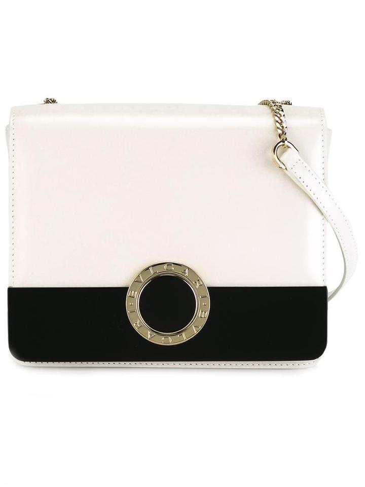 Bulgari Chain Strap Shoulder Bag, Women's, White, Calf Leather