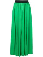 Msgm Pleated Maxi Skirt - Green