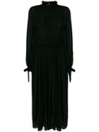 Msgm Pleated Maxi Dress - Black