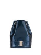 Salvatore Ferragamo Pre-owned Vara Drawstring Backpack - Blue