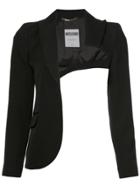 Moschino Cut Out Fitted Jacket - Black
