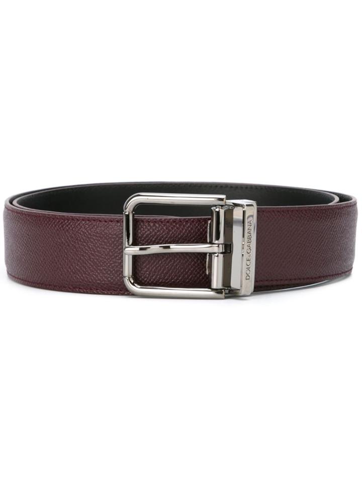 Dolce & Gabbana Classic Belt, Men's, Size: 95, Red, Calf Leather