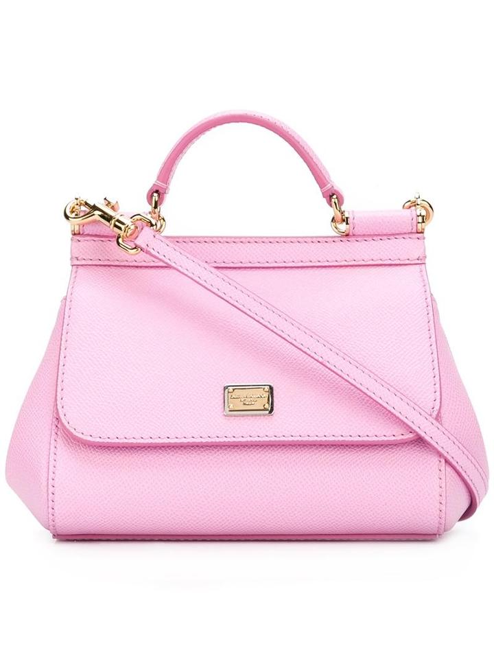 Dolce & Gabbana Small Sicily Tote, Women's, Pink/purple