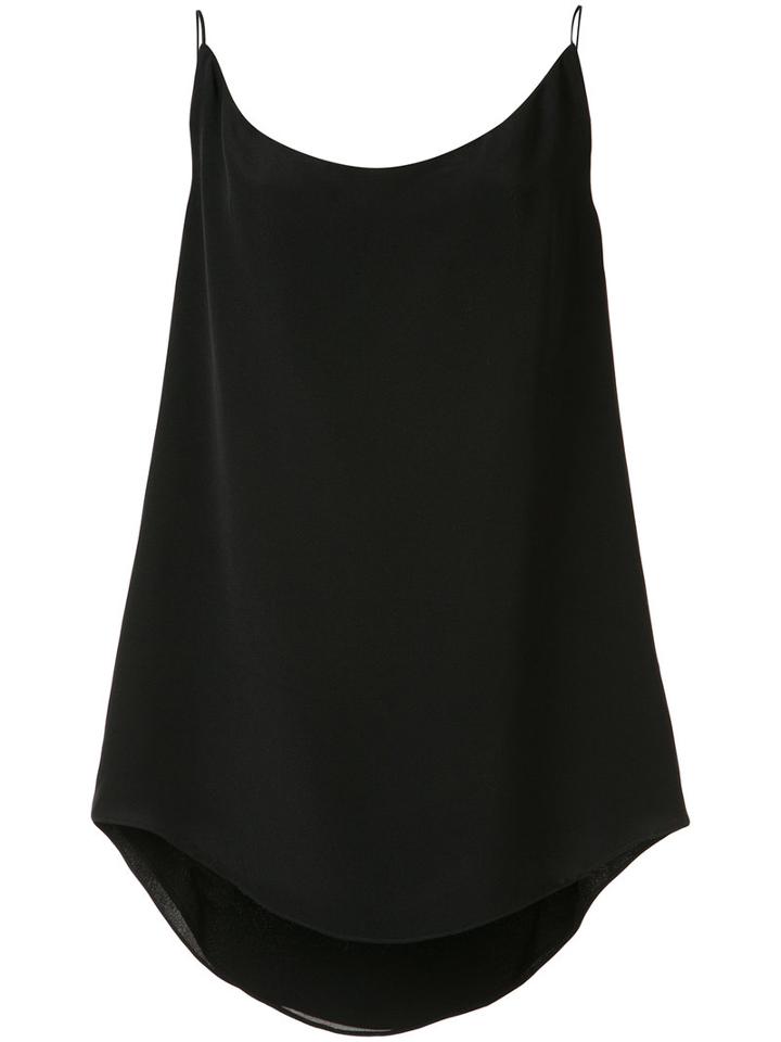 Jonathan Cohen Loose-fit Camisole Top, Women's, Size: 4, Black, Silk