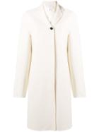 Jil Sander Concealed Front Coat - White