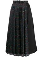Neul Pleated Detail Skirt - Black