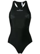 Adidas By Stella Mccartney Logo Print Swimsuit, Women's, Size: Small, Black, Spandex/elastane/polyester