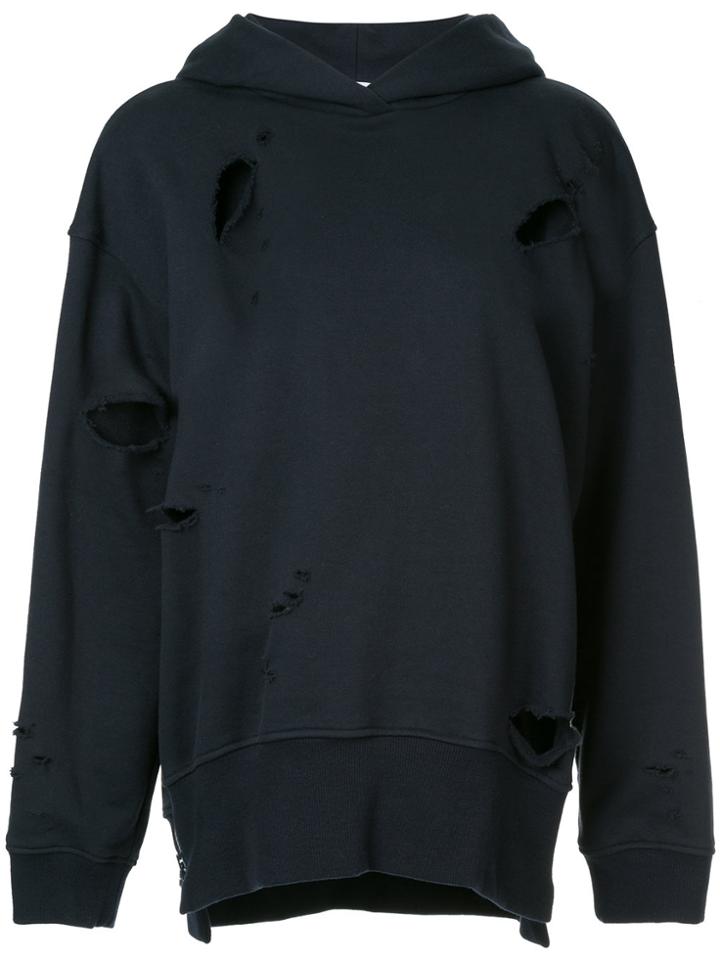 Irene Cavity Hooded Sweatshirt - Blue