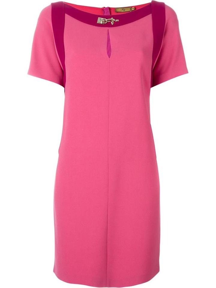 Fay Hook Detail Dress, Women's, Size: L, Pink/purple, Viscose/acetate/spandex/elastane