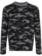 Aztech Mountain Camouflage Crew Neck Jumper - Black
