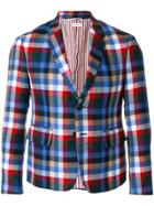 Thom Browne Gingham Tartan High-armhole Sport Coat - Multicolour
