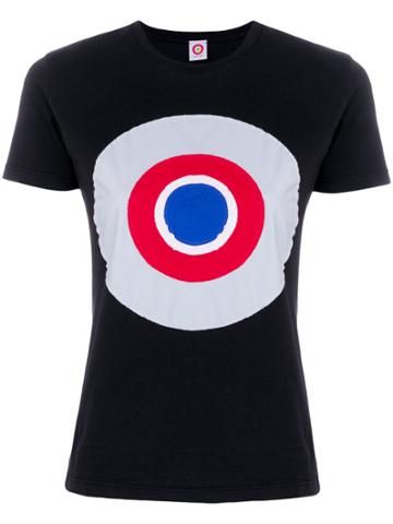 Circled Be Different Printed Round Neck T-shirt - Black
