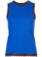 Derek Lam 10 Crosby Sleeveless Shell With Rib Trim - Blue