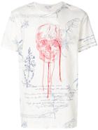 Alexander Mcqueen Embroidered Skull T-shirt - White