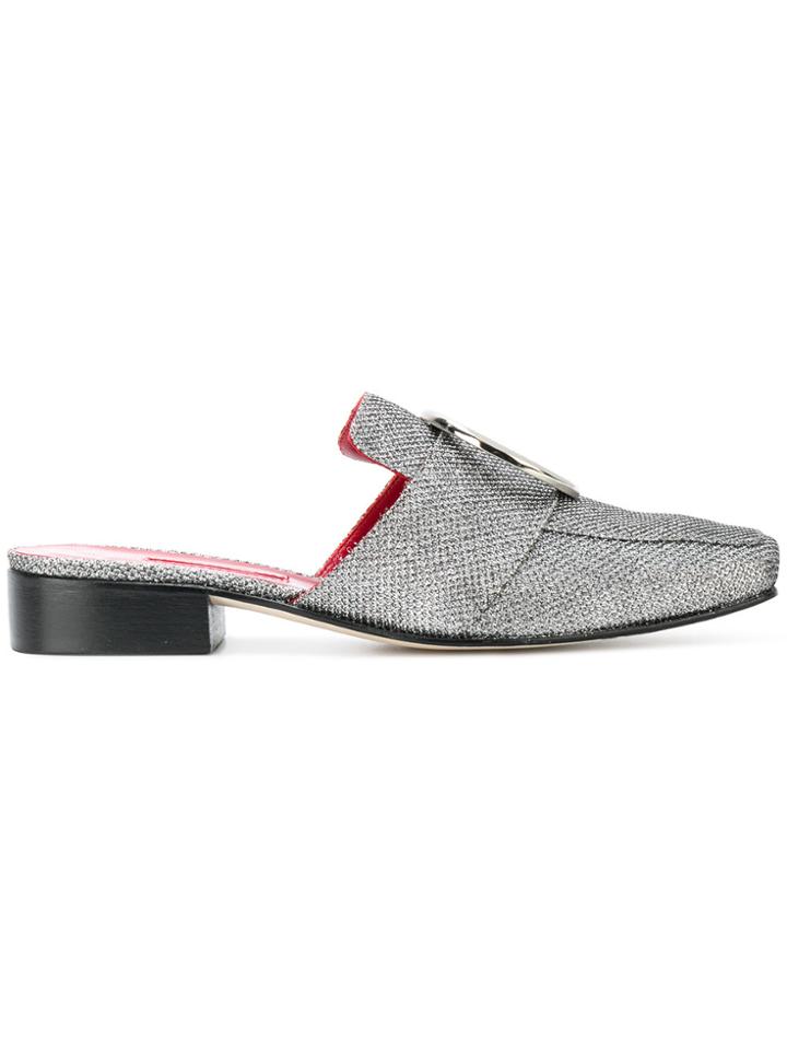Dorateymur Logo Plague Mules - Metallic