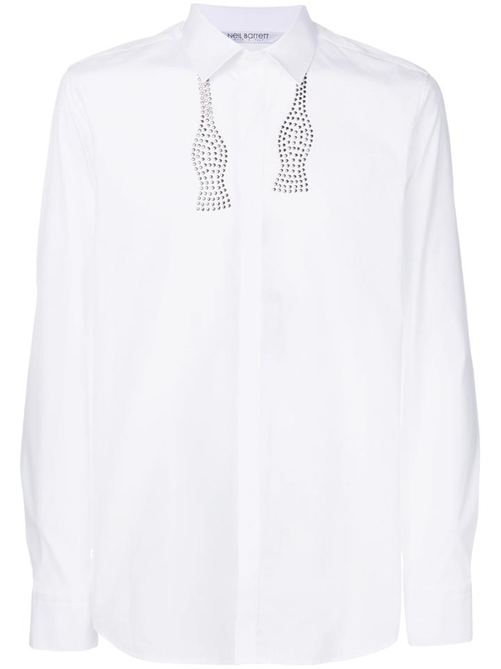 Neil Barrett Bow Tie Studded Shirt - White