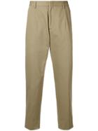 Z Zegna Rear Buckle Chinos - Green
