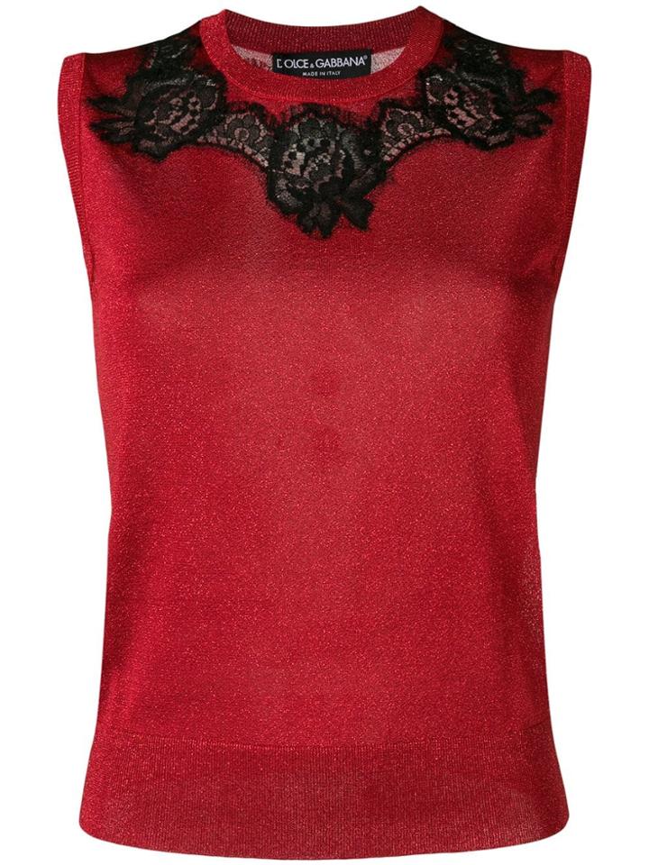 Dolce & Gabbana Embroidered Knitted Top