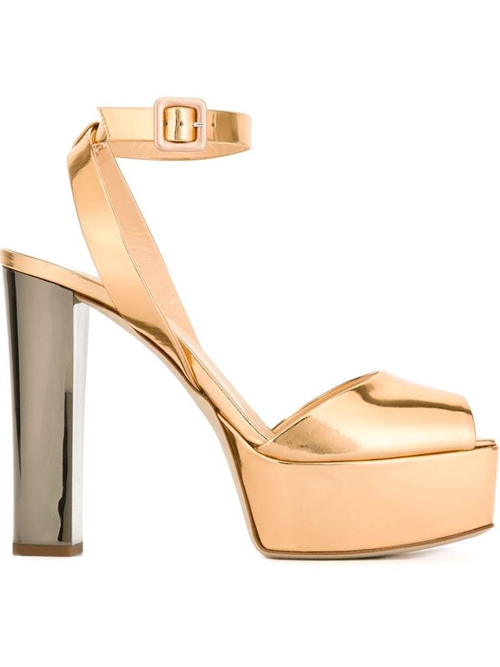 Giuseppe Zanotti Design Betty Platform Sandals, Women's, Size: 40, Grey, Leather