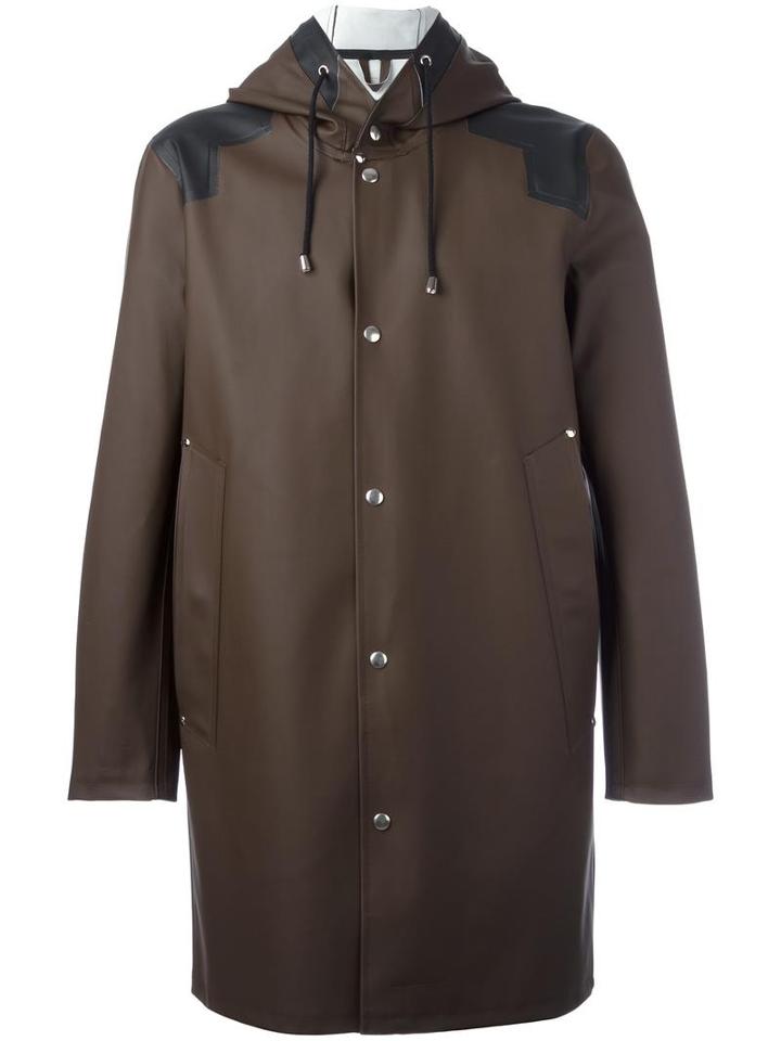 Stutterheim 'gardet' Raincoat, Men's, Size: Medium, Brown, Cotton/polyester/pvc