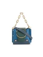 Yuzefi Mini Blue Leather Delila Bucket Bag